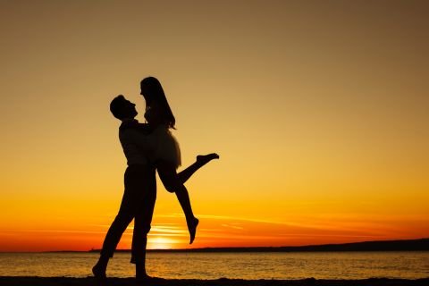 Happy couple with baby