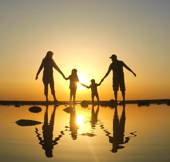 Happy family after harmony work